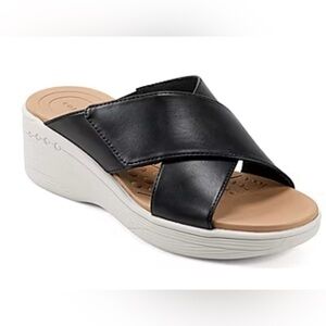 Easy Spirit wedge sandals Black - Binde size 9 NWT